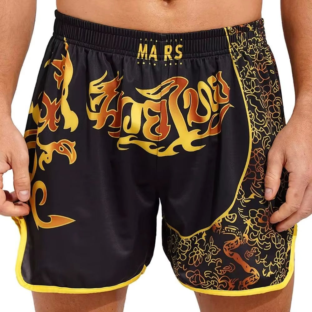 Men'S Boxers of Muay Thai Shorts Sports MMA Fighting Training Short Pants